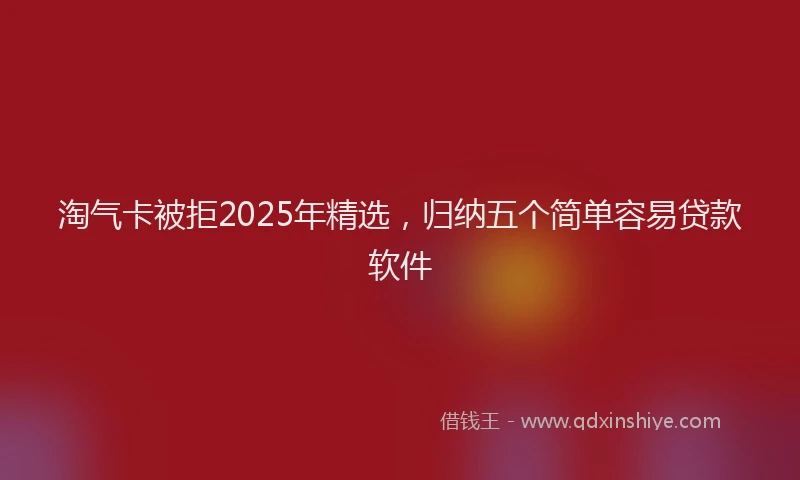 淘气卡被拒2025年精选，归纳五个简单容易贷款软件