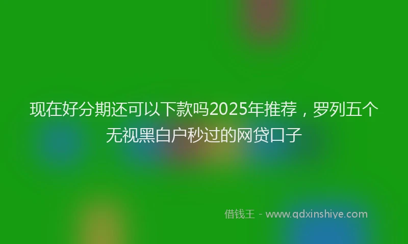 现在好分期还可以下款吗2025年推荐，罗列五个无视黑白户秒过的网贷口子
