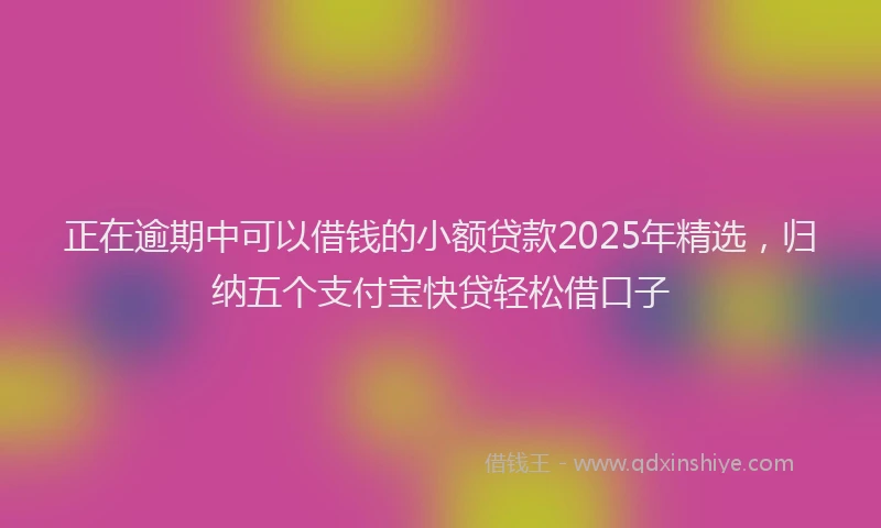 正在逾期中可以借钱的小额贷款2025年精选，归纳五个支付宝快贷轻松借口子