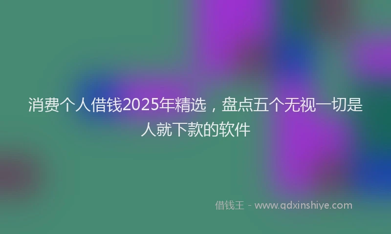 消费个人借钱2025年精选，盘点五个无视一切是人就下款的软件