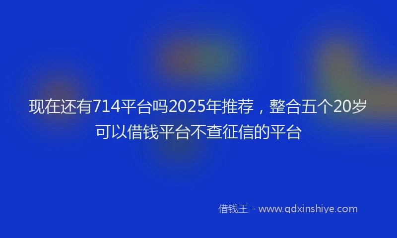 现在还有714平台吗2025年推荐，整合五个20岁可以借钱平台不查征信的平台