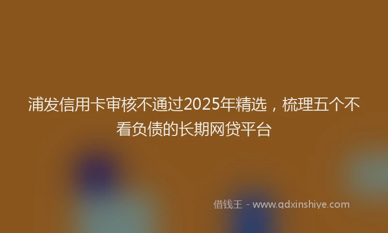 浦发信用卡审核不通过2025年精选，梳理五个不看负债的长期网贷平台