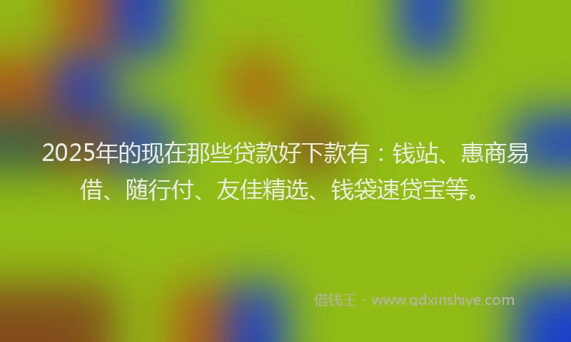 2025年的现在那些贷款好下款有：钱站、惠商易借、随行付、友佳精选、钱袋速贷宝等。