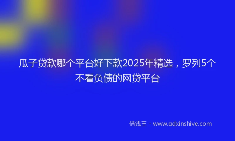 瓜子贷款哪个平台好下款2025年精选，罗列5个不看负债的网贷平台
