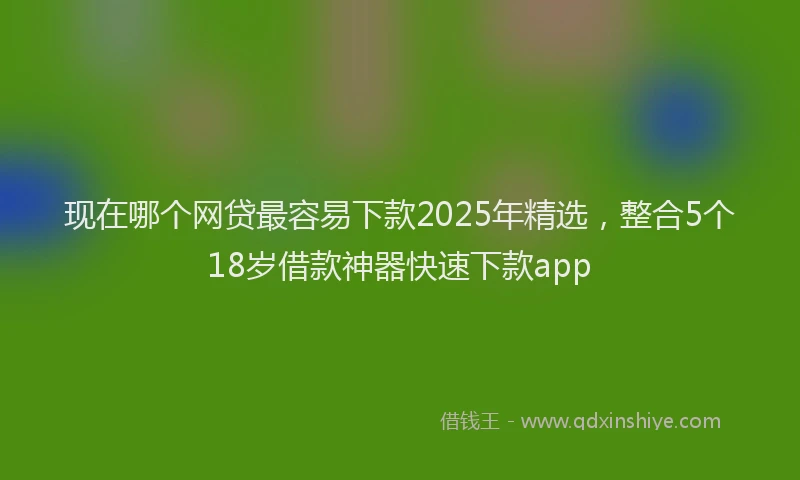 现在哪个网贷最容易下款2025年精选，整合5个18岁借款神器快速下款app