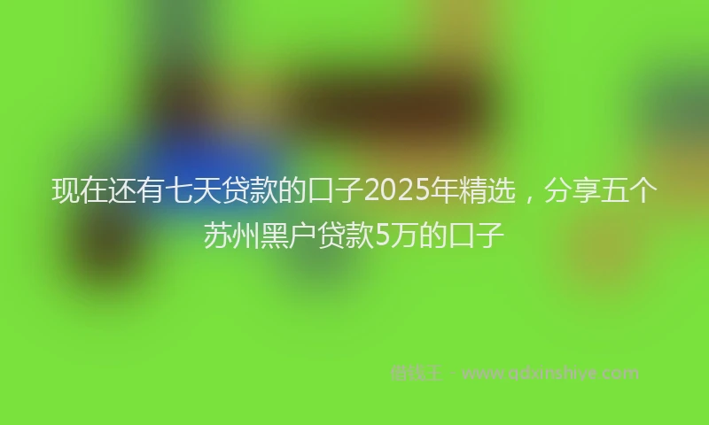 现在还有七天贷款的口子2025年精选，分享五个苏州黑户贷款5万的口子