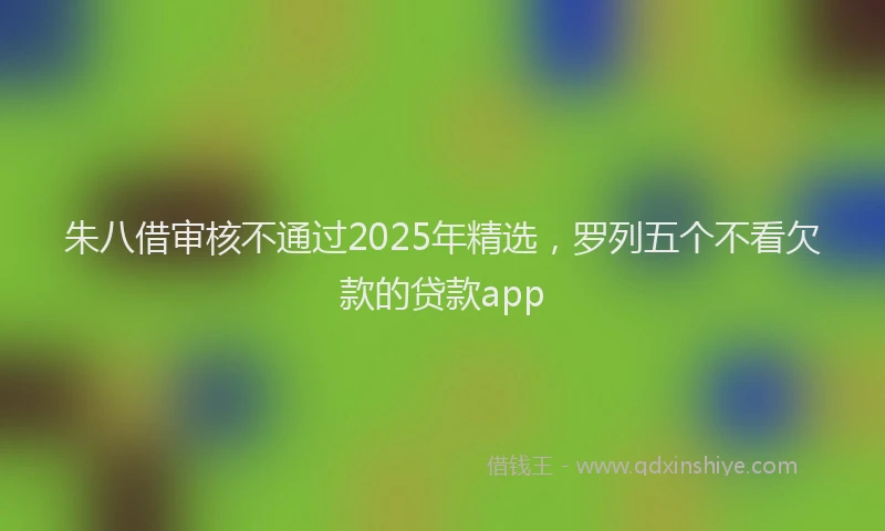 朱八借审核不通过2025年精选，罗列五个不看欠款的贷款app