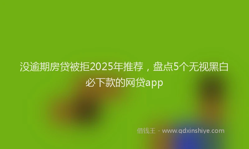 没逾期房贷被拒2025年推荐，盘点5个无视黑白必下款的网贷app