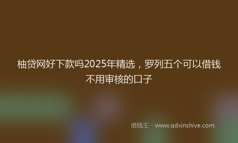 柚贷网好下款吗2025年精选，罗列五个可以借钱不用审核的口子