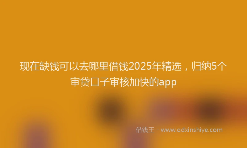 现在缺钱可以去哪里借钱2025年精选，归纳5个审贷口子审核加快的app