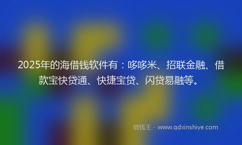 2025年的海借钱软件有：哆哆米、招联金融、借款宝快贷通、快捷宝贷、闪贷易融等。