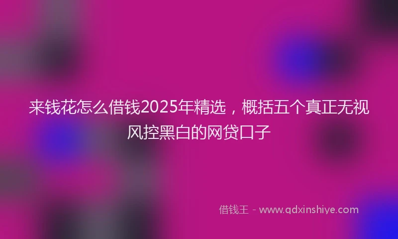 来钱花怎么借钱2025年精选，概括五个真正无视风控黑白的网贷口子