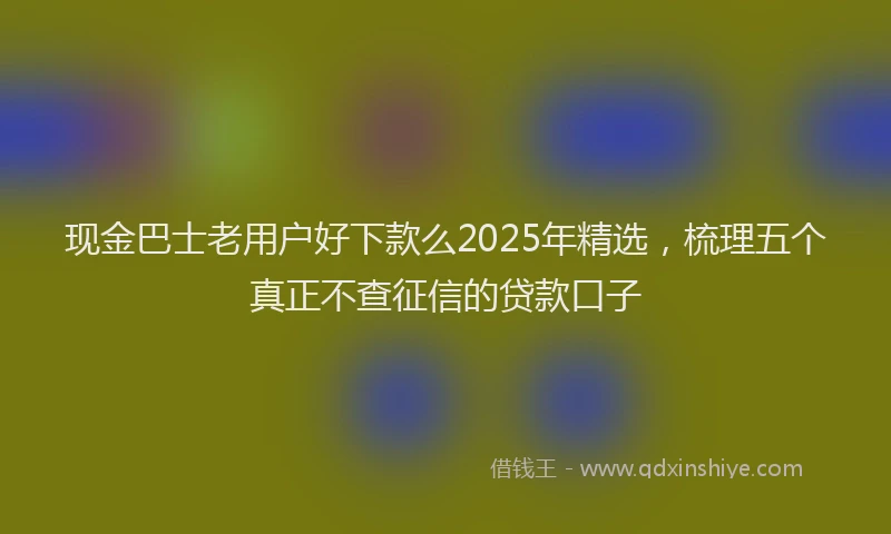 现金巴士老用户好下款么2025年精选，梳理五个真正不查征信的贷款口子