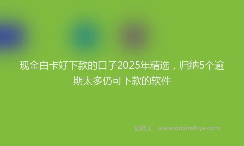 现金白卡好下款的口子2025年精选，归纳5个逾期太多仍可下款的软件