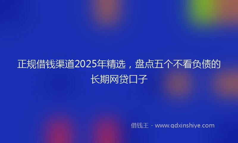 正规借钱渠道2025年精选，盘点五个不看负债的长期网贷口子