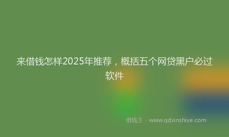 来借钱怎样2025年推荐，概括五个网贷黑户必过软件