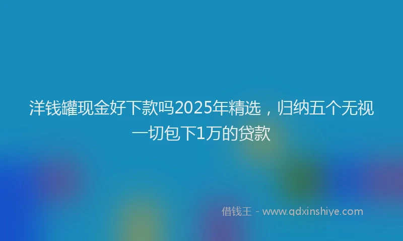 洋钱罐现金好下款吗2025年精选，归纳五个无视一切包下1万的贷款