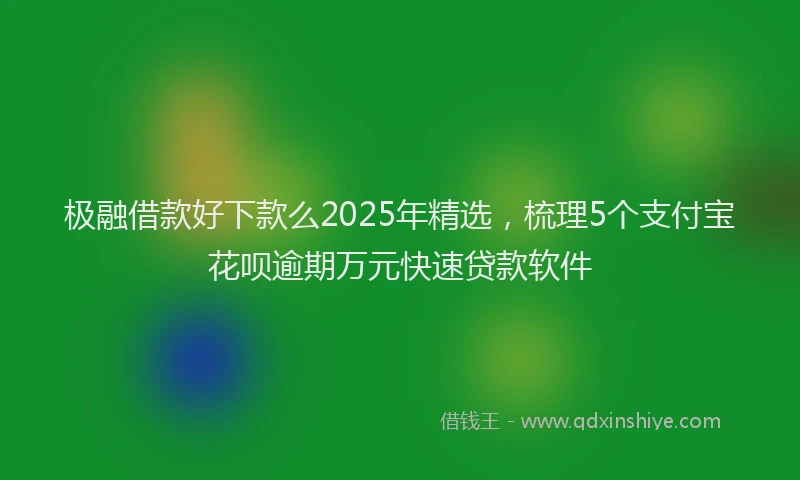 极融借款好下款么2025年精选，梳理5个支付宝花呗逾期万元快速贷款软件
