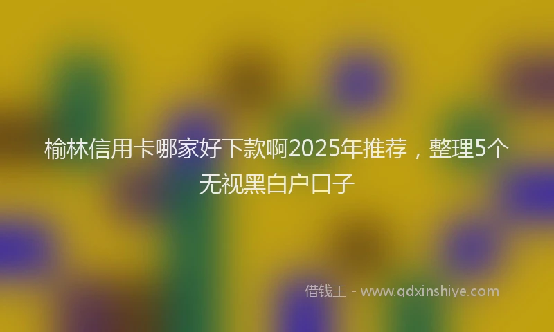 榆林信用卡哪家好下款啊2025年推荐，整理5个无视黑白户口子