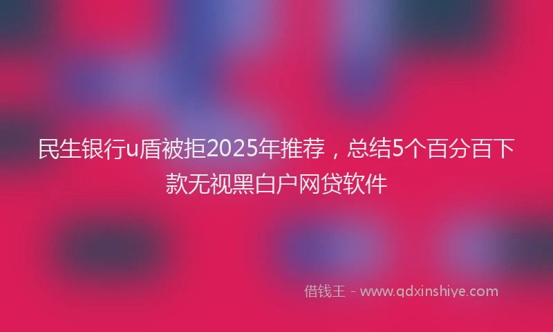 民生银行u盾被拒2025年推荐，总结5个百分百下款无视黑白户网贷软件