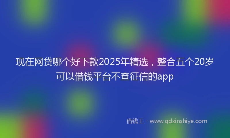 现在网贷哪个好下款2025年精选，整合五个20岁可以借钱平台不查征信的app