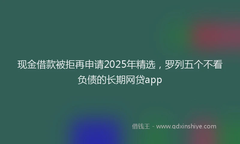 现金借款被拒再申请2025年精选，罗列五个不看负债的长期网贷app
