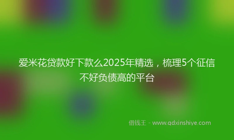 爱米花贷款好下款么2025年精选，梳理5个征信不好负债高的平台