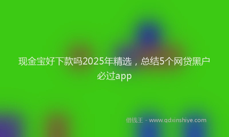 现金宝好下款吗2025年精选，总结5个网贷黑户必过app