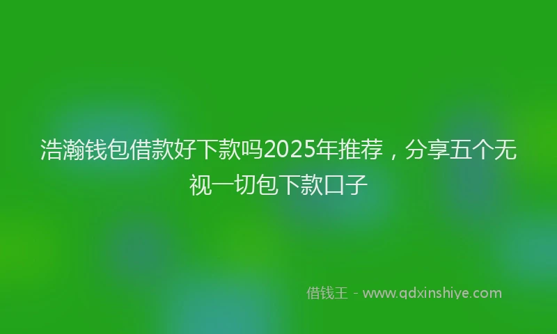 浩瀚钱包借款好下款吗2025年推荐，分享五个无视一切包下款口子
