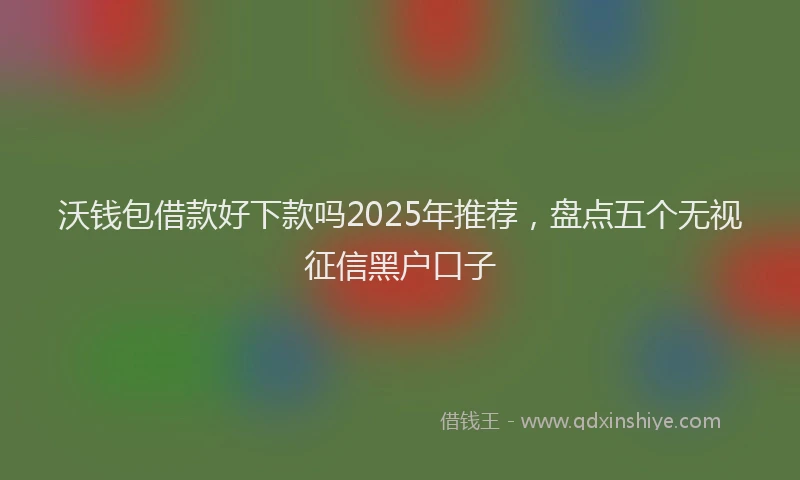 沃钱包借款好下款吗2025年推荐，盘点五个无视征信黑户口子