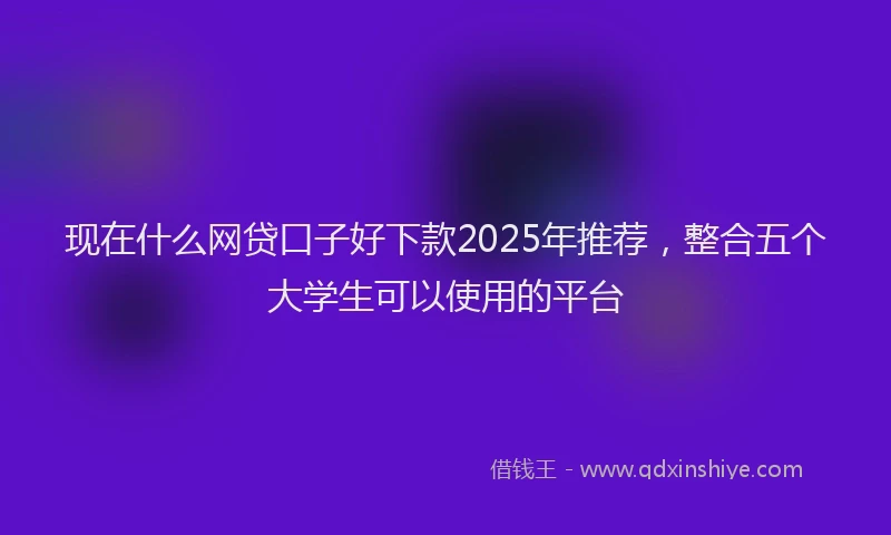 现在什么网贷口子好下款2025年推荐，整合五个大学生可以使用的平台