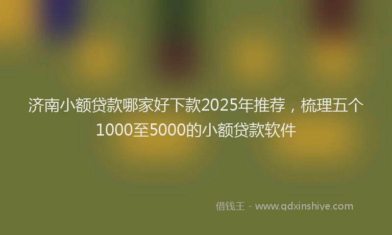 济南小额贷款哪家好下款2025年推荐，梳理五个1000至5000的小额贷款软件