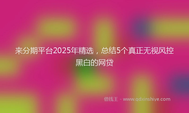 来分期平台2025年精选，总结5个真正无视风控黑白的网贷