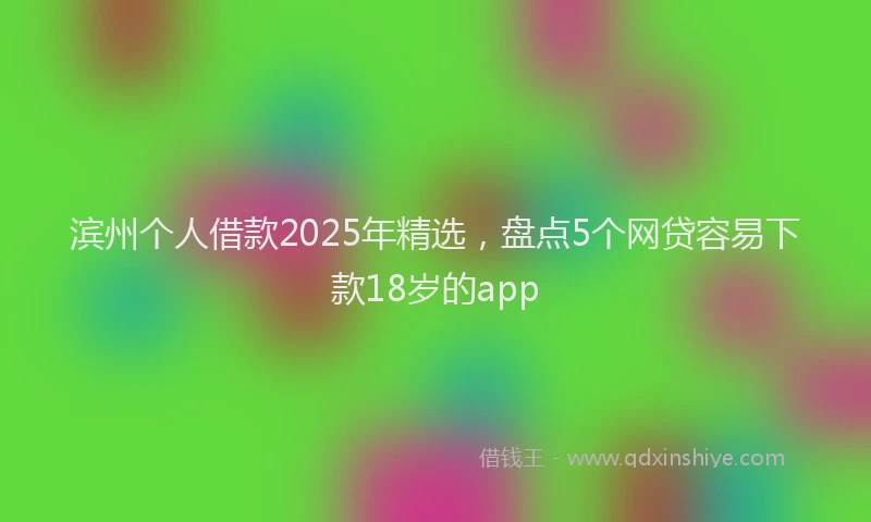 滨州个人借款2025年精选，盘点5个网贷容易下款18岁的app
