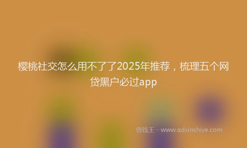 樱桃社交怎么用不了了2025年推荐，梳理五个网贷黑户必过app