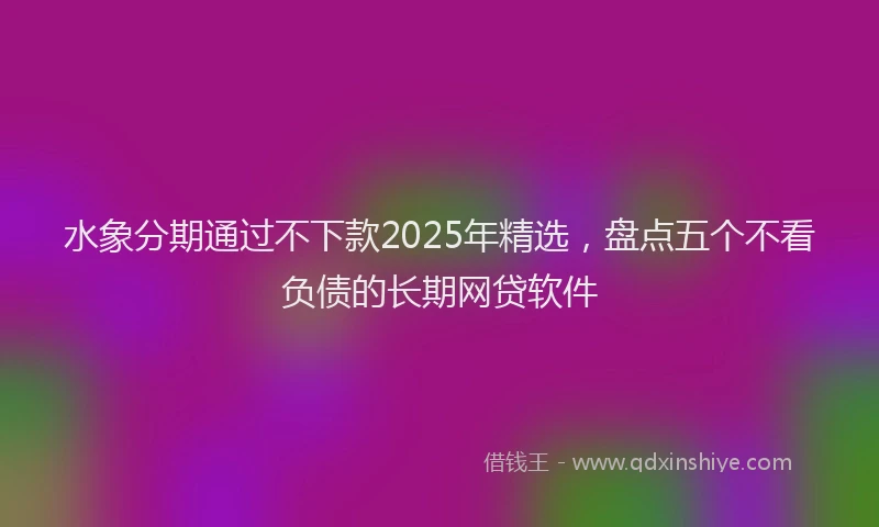 水象分期通过不下款2025年精选，盘点五个不看负债的长期网贷软件