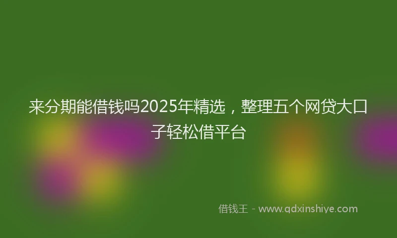 来分期能借钱吗2025年精选，整理五个网贷大口子轻松借平台