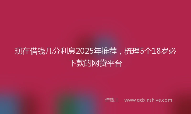 现在借钱几分利息2025年推荐，梳理5个18岁必下款的网贷平台