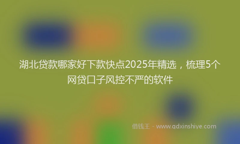 湖北贷款哪家好下款快点2025年精选，梳理5个网贷口子风控不严的软件