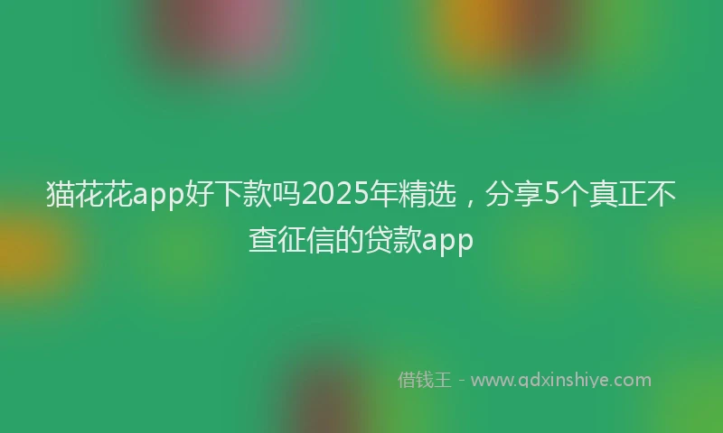 猫花花app好下款吗2025年精选，分享5个真正不查征信的贷款app
