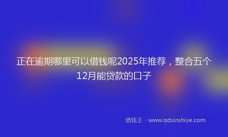 正在逾期哪里可以借钱呢2025年推荐，整合五个12月能贷款的口子