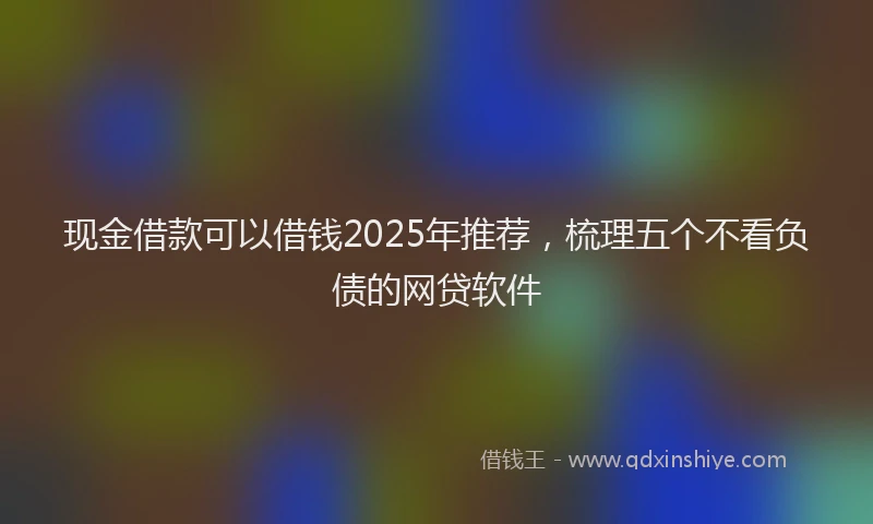 现金借款可以借钱2025年推荐，梳理五个不看负债的网贷软件