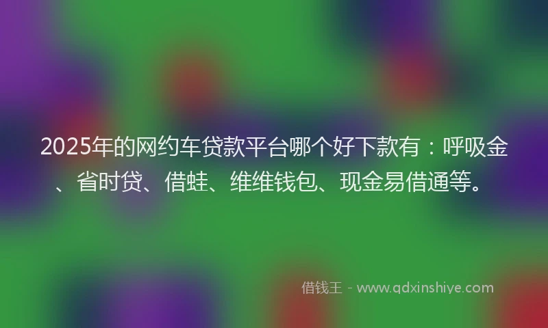 2025年的网约车贷款平台哪个好下款有：呼吸金、省时贷、借蛙、维维钱包、现金易借通等。