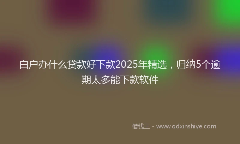 白户办什么贷款好下款2025年精选，归纳5个逾期太多能下款软件