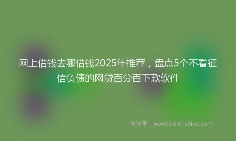 网上借钱去哪借钱2025年推荐，盘点5个不看征信负债的网贷百分百下款软件