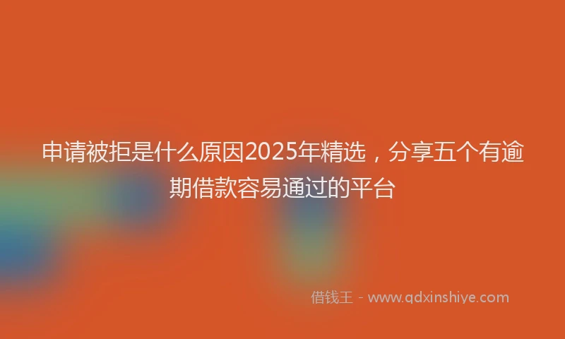 申请被拒是什么原因2025年精选，分享五个有逾期借款容易通过的平台