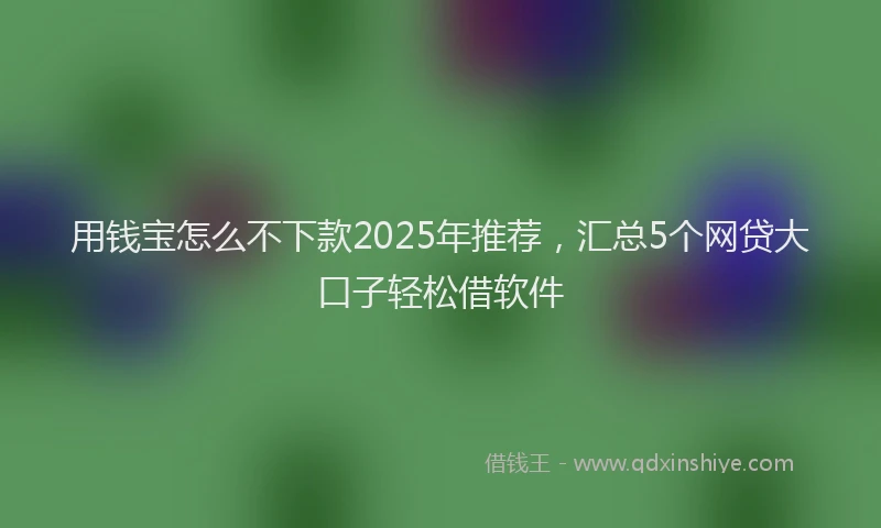用钱宝怎么不下款2025年推荐，汇总5个网贷大口子轻松借软件