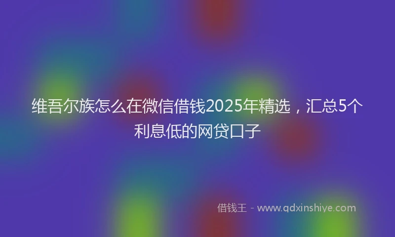 维吾尔族怎么在微信借钱2025年精选，汇总5个利息低的网贷口子