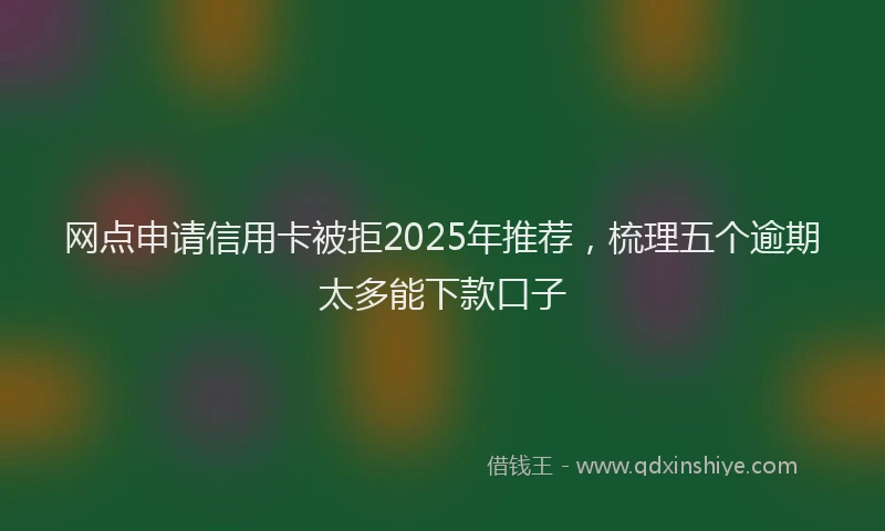 网点申请信用卡被拒2025年推荐，梳理五个逾期太多能下款口子