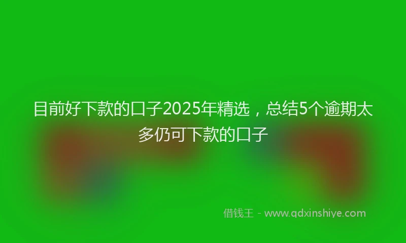 目前好下款的口子2025年精选，总结5个逾期太多仍可下款的口子